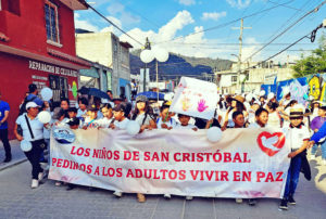 Marcha por la Paz en San Cristóbal de Las Casas, abril de 2024 © Melel Xojobal